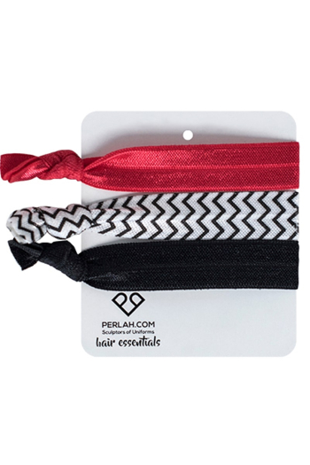 ALICE HAIR ELASTIC-Black-ZIg Zag-Red