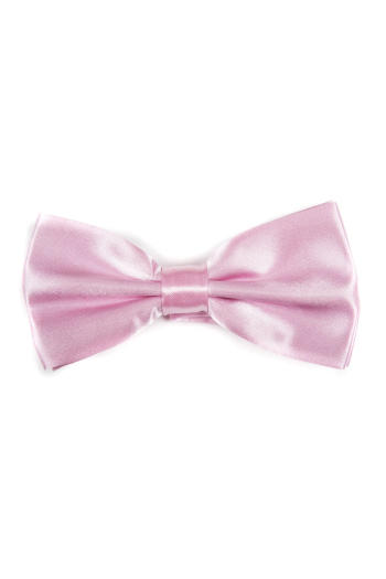 PARIS BOW TIE-Light Pink Satin 