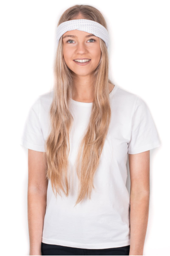 PERLAH BANDANNA - White & Lilac Spot PERLAH BANDANNA - White & Lilac Spot