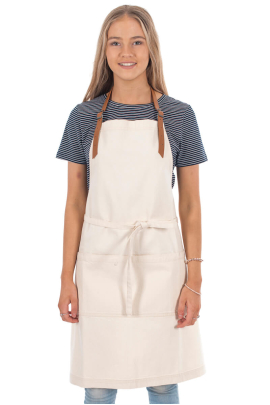 HARPER APRON INTERCHANGABLE STRAPS - Tan Leather 