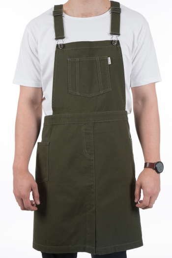 DAKOTA BIB APRON-Khaki 