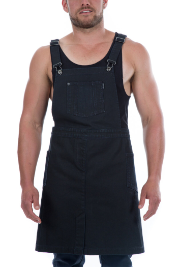 DAKOTA BIB APRON-Black Denim 
