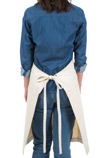 HARPER BIB APRON-Sand Denim 