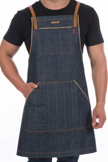HARVEST BIB APRON- Indigo Navy Denim          Limited Edition 