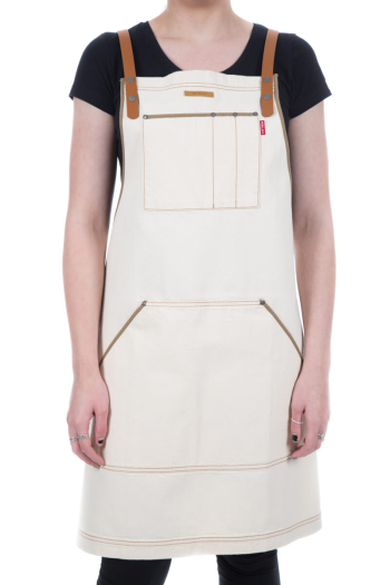HARVEST BIB APRON- Sand Denim      Limited Edition 