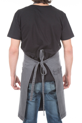 JIMMY BIB APRON-Charcoal Denim