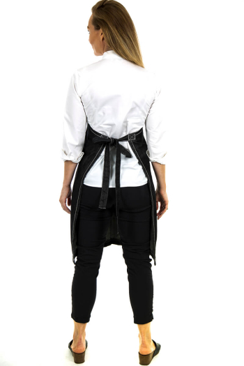 LEYLA BIB APRON-Black Denim      Limited Edition 