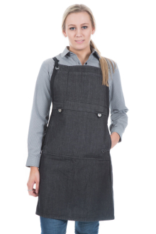 LILA BIB APRON- Black Denim      Limited Edition 