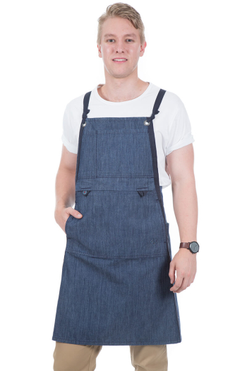 LILA BIB APRON-Marine Navy Denim      Limited Edition 