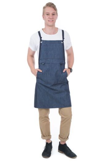 LILA BIB APRON-Marine Navy Denim      Limited Edition 