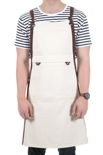 LILA BIB APRON-Sand Denim      Limited Edition 