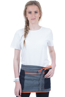 REED TOOLBELT-Striped Navy Denim with Orange Trim