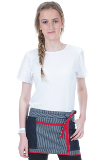 REED TOOLBELT-Striped Navy Denim with Red Trim