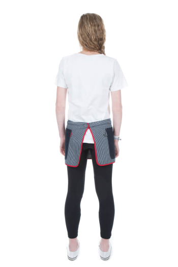 REED TOOLBELT-Striped Navy Denim with Red Trim