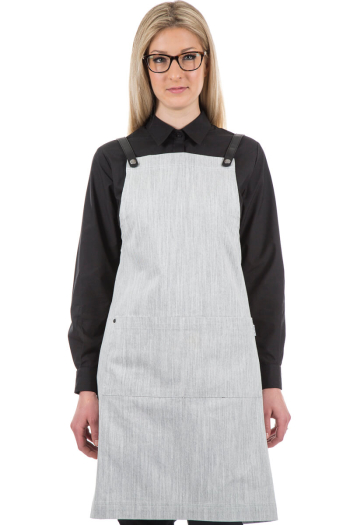 RUPERT BIB APRON-Black and White Fleck
