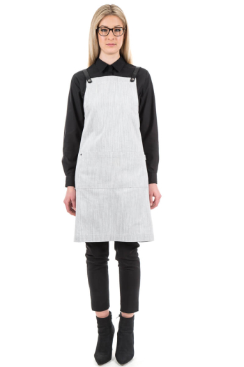 RUPERT BIB APRON-Black and White Fleck RUPERT BIB APRON-Black and White Fleck