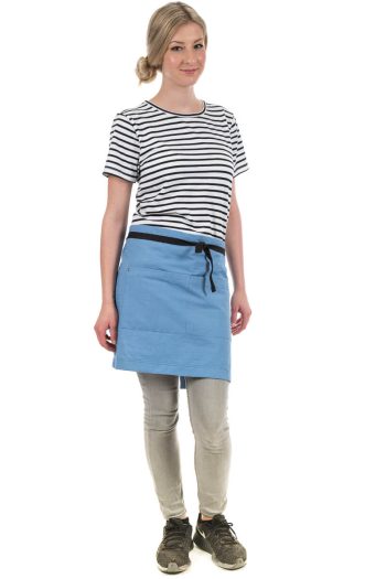 RUPERT-MID WAISTED APRON-Sky Blue RUPERT-MID WAISTED APRON-Sky Blue