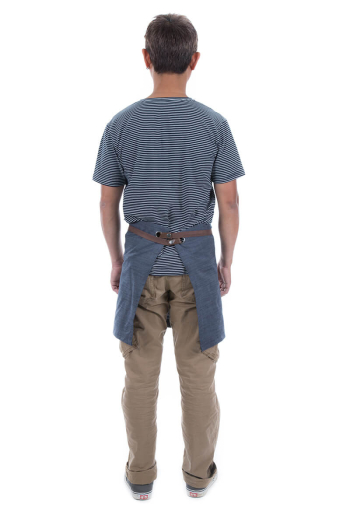 RUPERT-MID WAISTED APRON-Denim Blue 