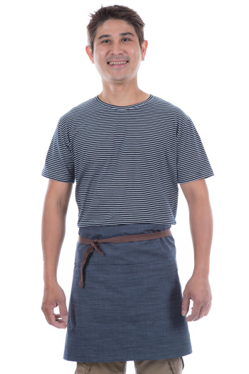 RUPERT-MID WAISTED APRON-Denim Blue 