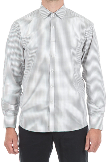 MEN'S JESSIE SHIRT- Grey & White Gingham Check MEN'S JESSIE SHIRT- Grey & White Gingham Check
