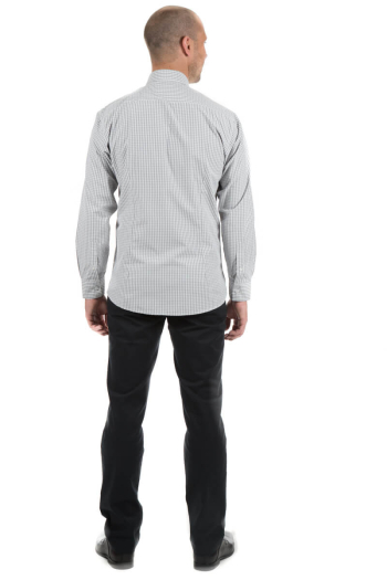 MEN'S JESSIE SHIRT- Grey & White Gingham Check MEN'S JESSIE SHIRT- Grey & White Gingham Check