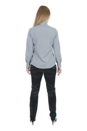 WOMAN'S JESSIE SHIRT-Black & White Gingham Check WOMAN'S JESSIE SHIRT-Black & White Gingham Check
